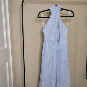 JCrew Halter Tie Neck Backless Maxi Dress